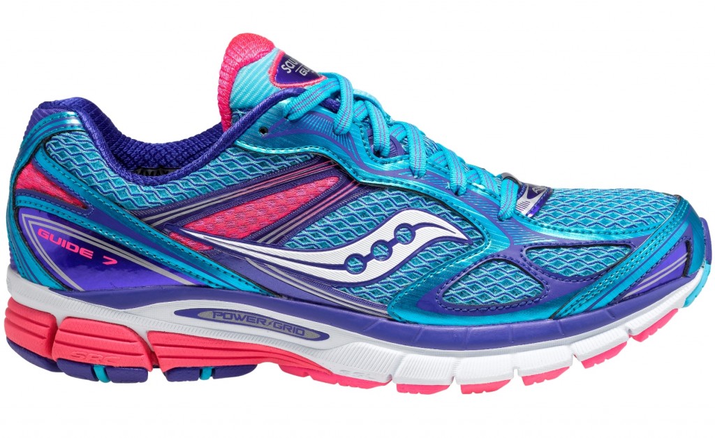 Saucony Guide 7 - vrouw blauw, roze - 130,-